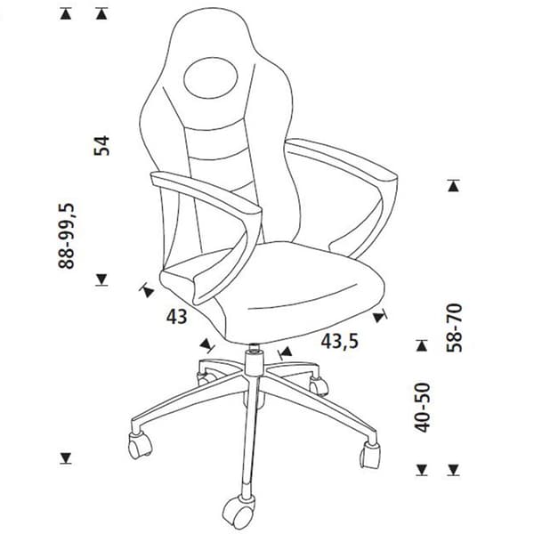 Gaming stol Basic Red
