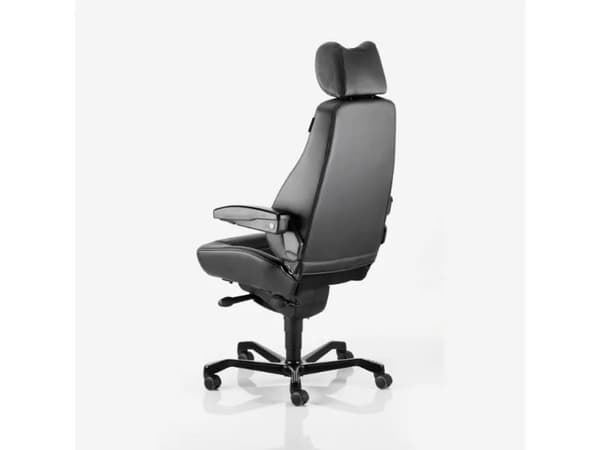 Kontorstol KAB Seating Controller, White-Line Sort tekstil fighter