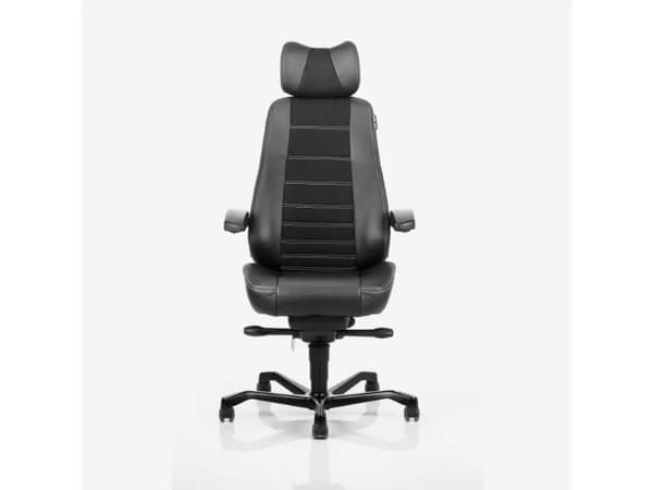 Kontorstol KAB Seating Controller, White-Line Sort tekstil fighter