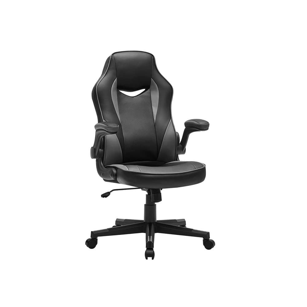 Segenns kontorsstol - ergonomisk kontorsstol - datorstol - justerbar i höjdled - lastbar upp till 150 kg - PU syntetläder - svart grå