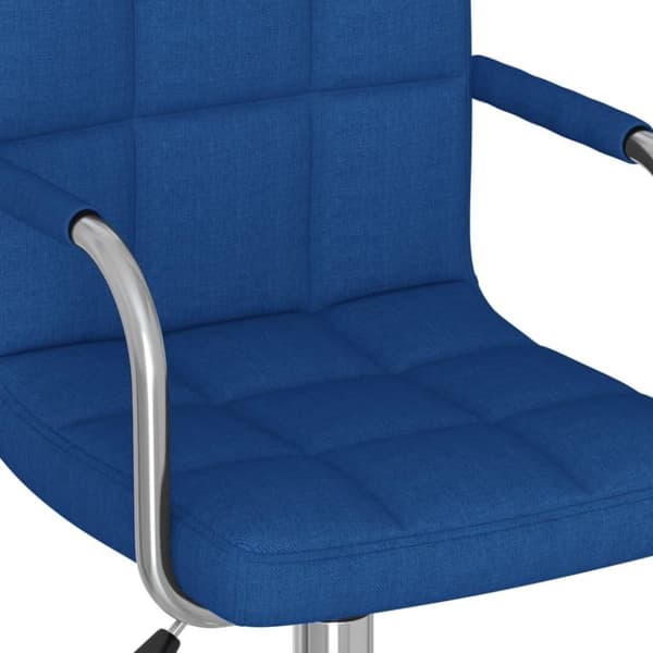 vidaXL drejelig kontorstol stof blå