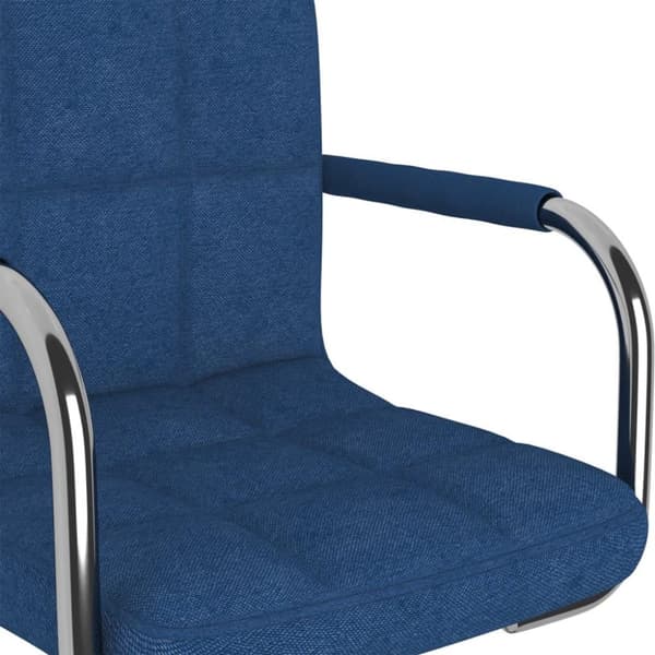 vidaXL Snurrbar kontorsstol blå tyg