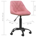 Miniatyrbild 7 av 8: vidaXL Kontorsstol rosa sammet
