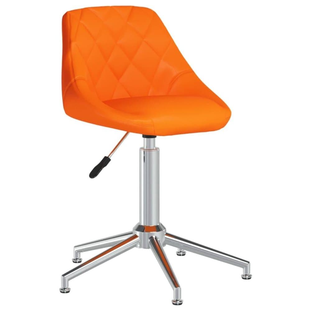 vidaXL Snurrbar kontorsstol orange konstläder
