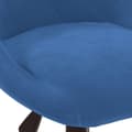 Miniatyrbild 6 av 10: vidaXL Snurrbar kontorsstol blå sammet