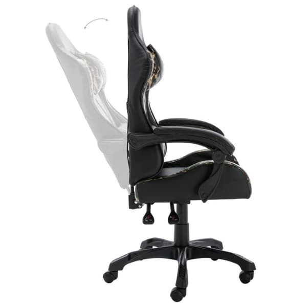 vidaXL Gamingstol svart och kamouflage konstläder