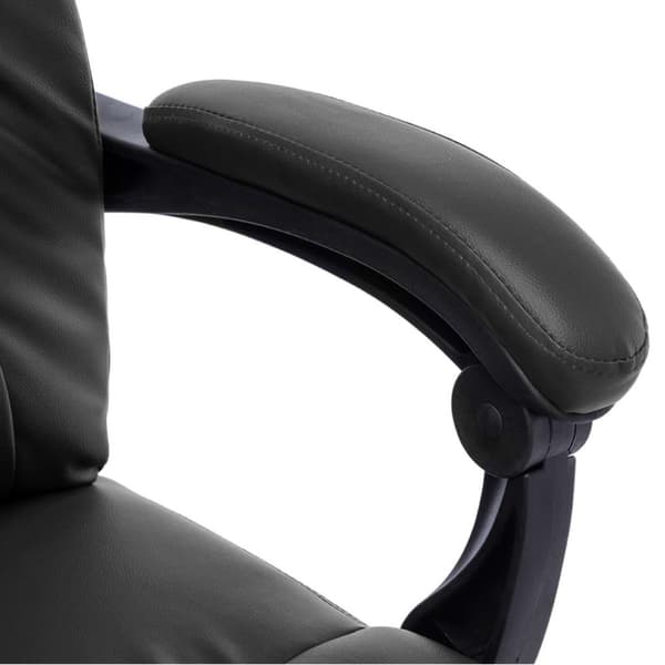 vidaXL kontorstol med massagefunktion kunstlæder sort