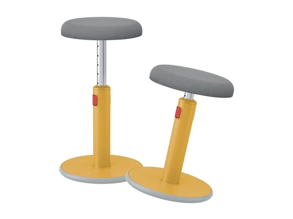 Leitz Ergo Cosy Active, pehmustettu istuin, Harmaa, Keltainen, 33 cm, 110 kg, 341 mm, 369 mm