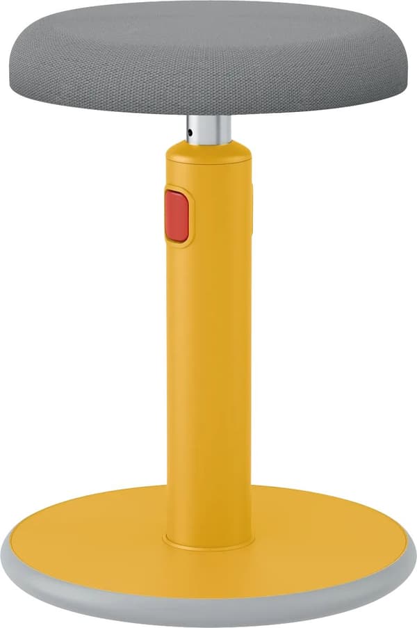 Leitz Ergo Cosy Active, pehmustettu istuin, Harmaa, Keltainen, 33 cm, 110 kg, 341 mm, 369 mm