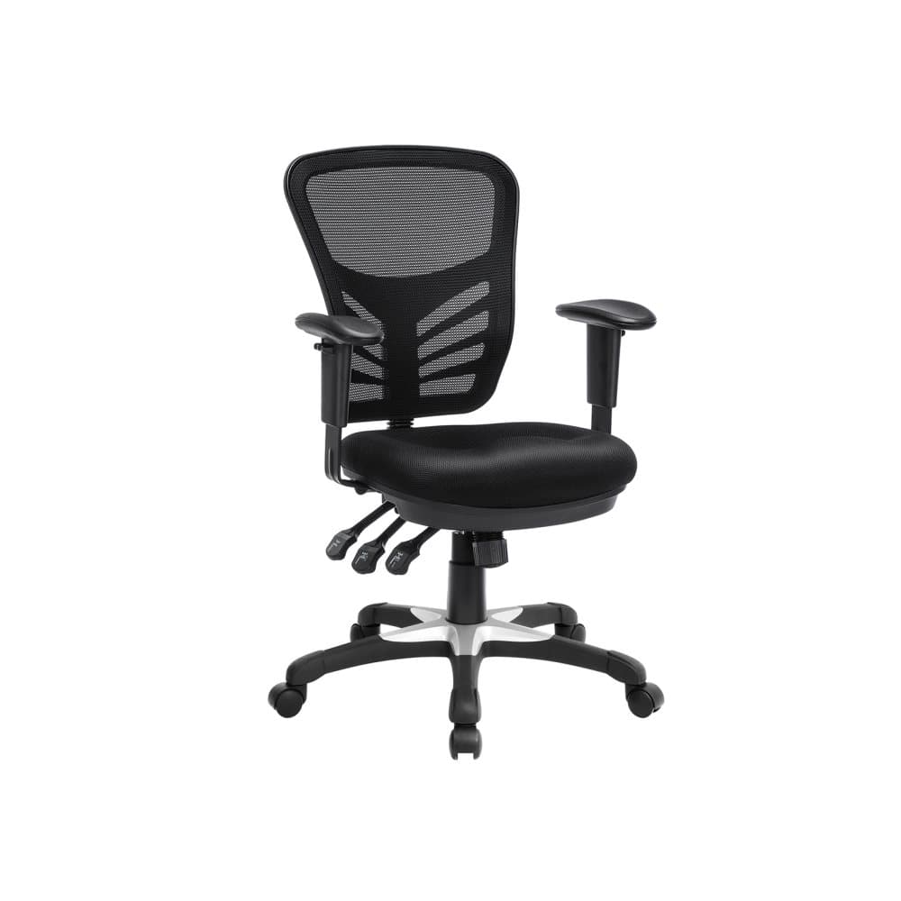 Segenns kontorsstol - Ergonomisk kontorsstol - Mesh-kontorsstol - Höjdjusterbart ryggstöd - 3 justeringshandtag - Svankstöd - Justerbart PU - Armstöd
