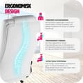 Miniatyrbild 5 av 9: Ergonomisk kontorsstol - vit