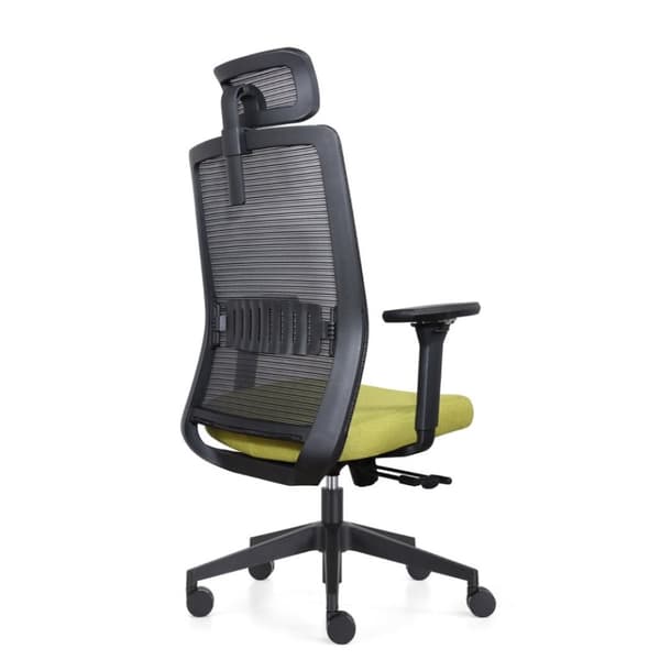 Kontorstol Napoli Deluxe 4D - NEN-EN 1335 - Limegrøn