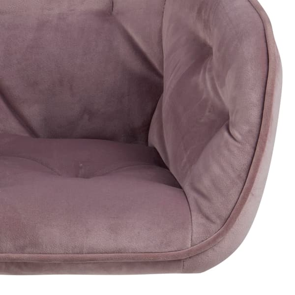 Brooke kontorstol velour rosa.