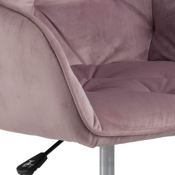 Brooke kontorstol velour rosa.