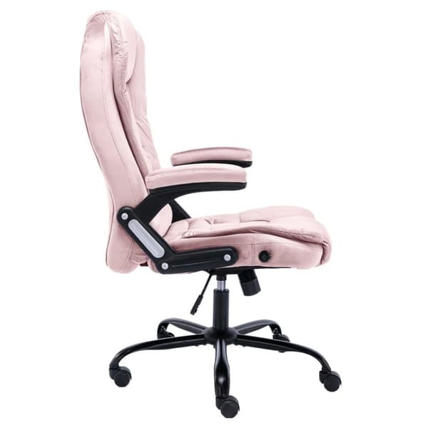 vidaXL Kontorsstol rosa sammet