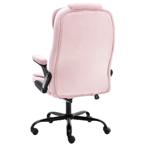 vidaXL Kontorsstol rosa sammet