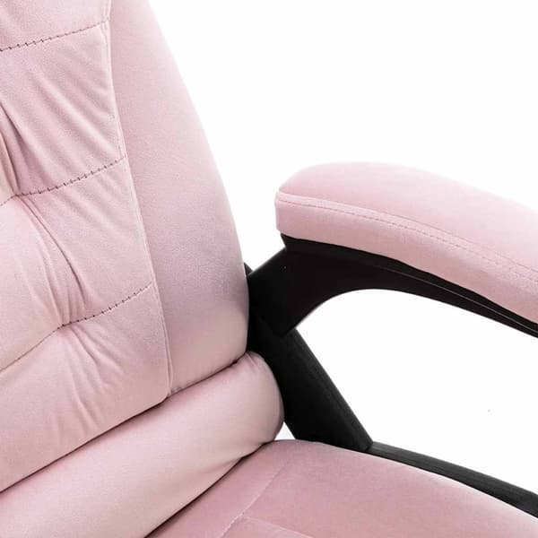vidaXL Massagekontorsstol rosa sammet