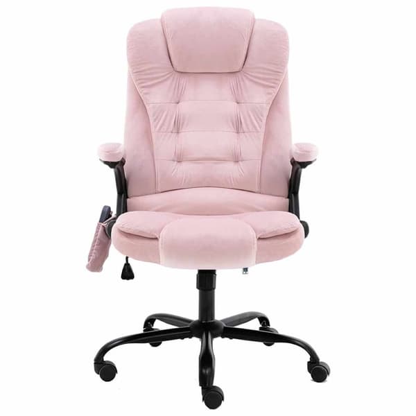 vidaXL Massagekontorsstol rosa sammet