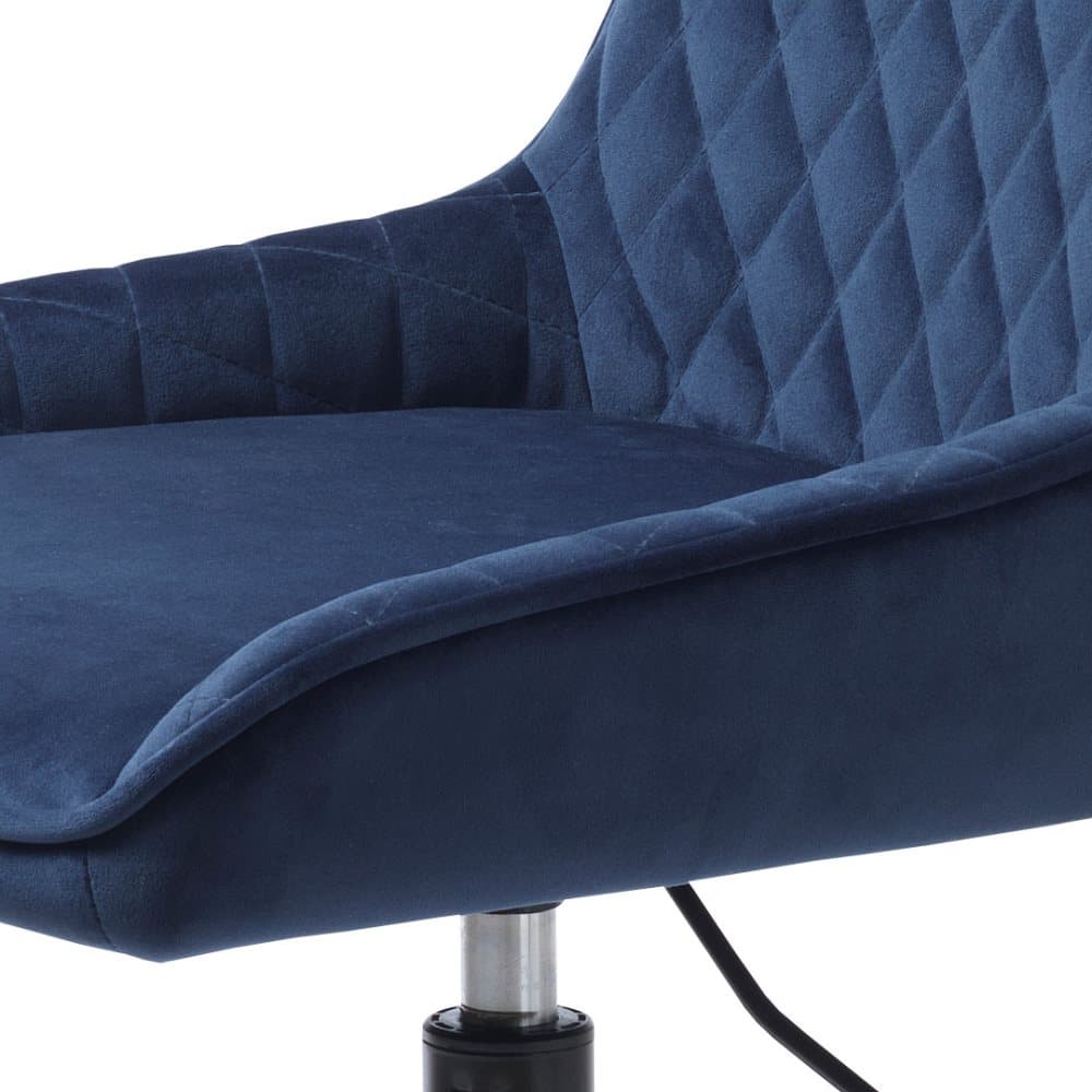 Milton kontorsstol velour blå.
