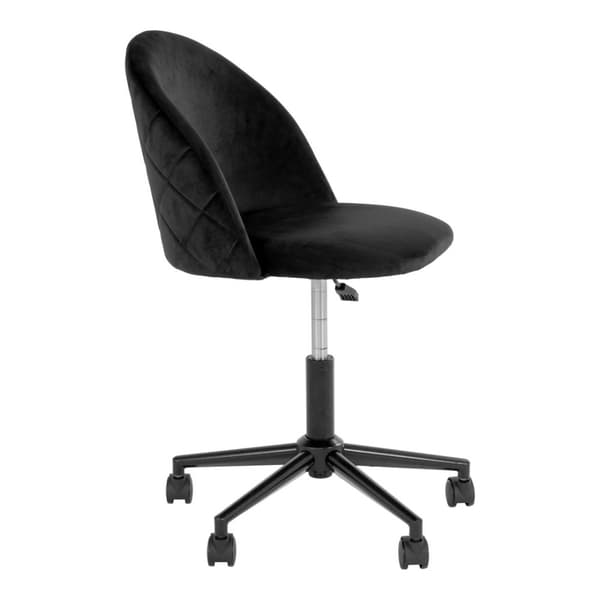 Geneve kontorsstol velour svart, svart.