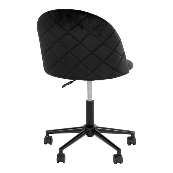 Geneve kontorsstol velour svart, svart.