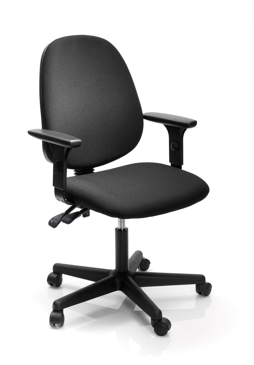 Kontorsstol Officeline Jenna Synkron, Hög Med Armstöd - Svart