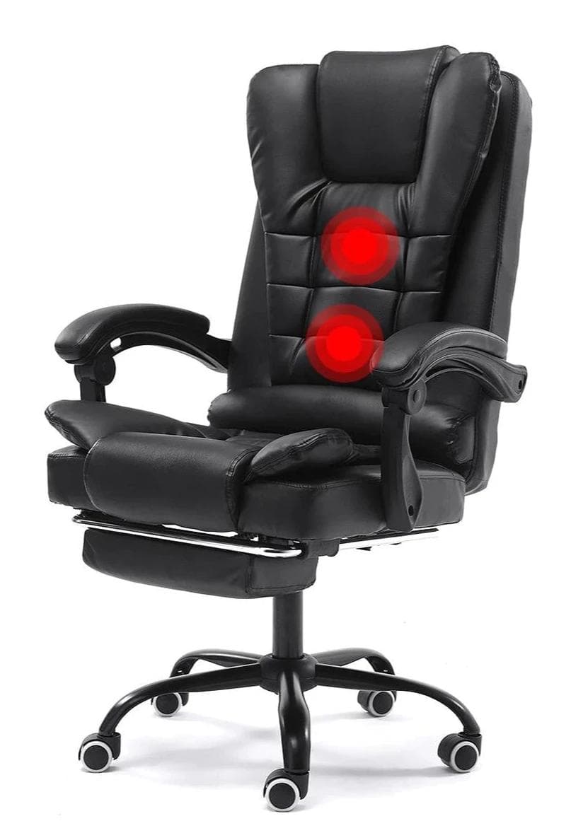 Kontorsstol | Chefsstol | Ergonomisk | med fotstöd | Manager | Kontorsstol | med lutningsmekanism | Svart