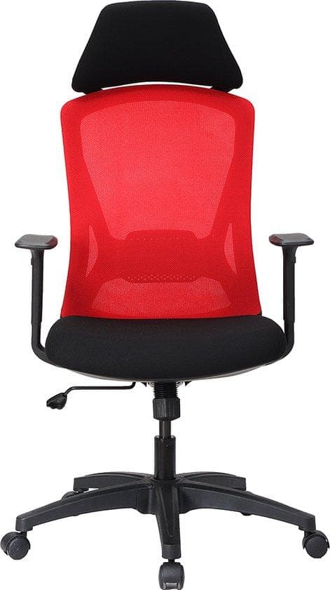 Douxlife DL-OC02 Svängstol - chefsstol - 360° kontorsstol - hög justering - med nackstöd och lutningsfunktion - röd svart