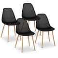 Miniatyrbild 1 av 6: Fromm Starck Stol - Set med 4 - Upp till 150 kg - Sittyta 52 x 46,5 cm - Svart