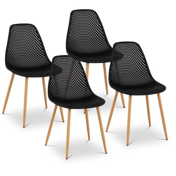 Fromm Starck Stol - Set med 4 - Upp till 150 kg - Sittyta 52 x 46,5 cm - Svart
