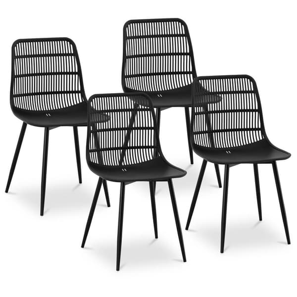 Fromm Starck Stol - Set med 4 - Upp till 150 kg - Sittyta 46,5 x 45,5 cm - Svart