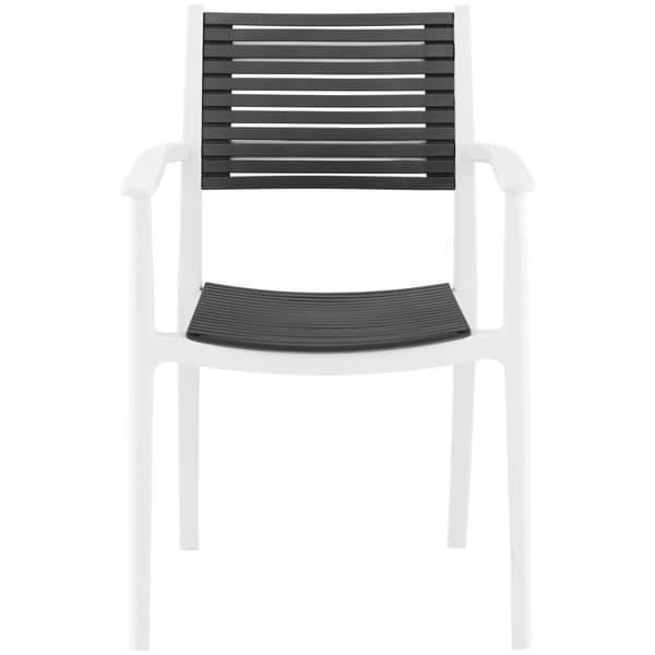 Royal Catering Stol - Set med 4 - Royal Catering - Upp till 150 kg - Ryggstöd med luftspår - Armstöd - Grå