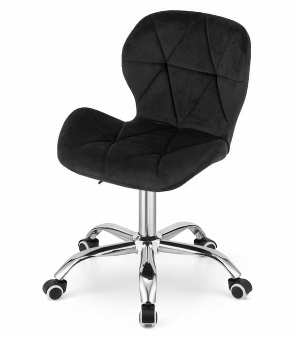 Kontorstol AVOLA - ergonomisk - velour - sort