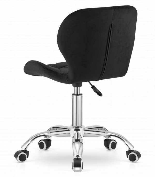 Kontorstol AVOLA - ergonomisk - velour - sort