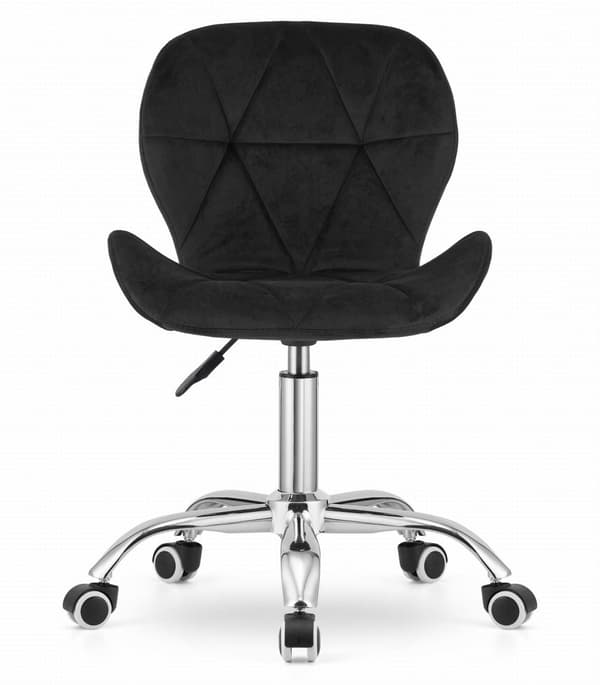 Kontorstol AVOLA - ergonomisk - velour - sort