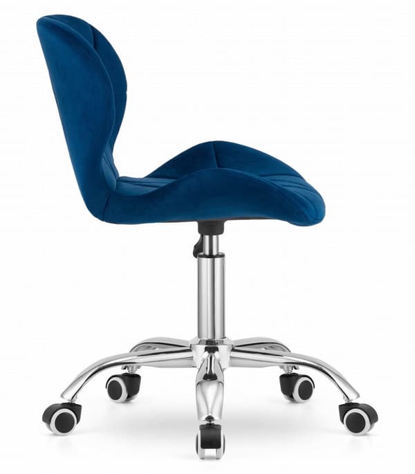 Työtuoli AVOLA - ergonominen - sametti - sininen