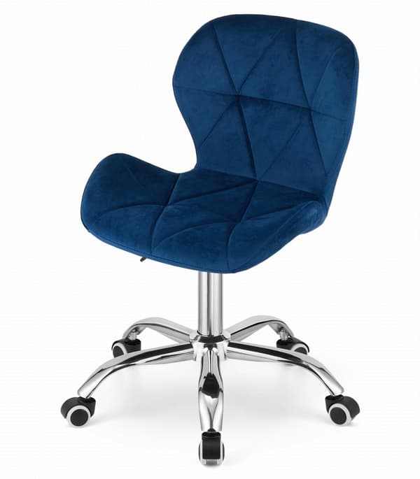 Työtuoli AVOLA - ergonominen - sametti - sininen