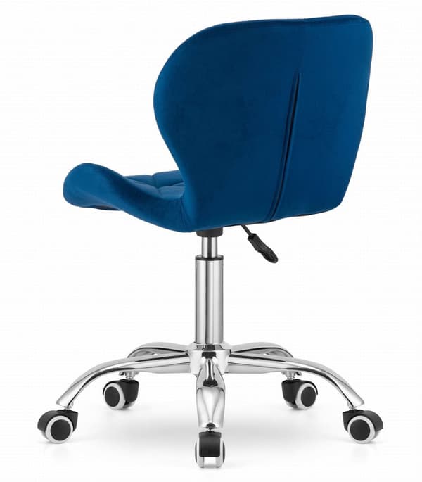 Työtuoli AVOLA - ergonominen - sametti - sininen