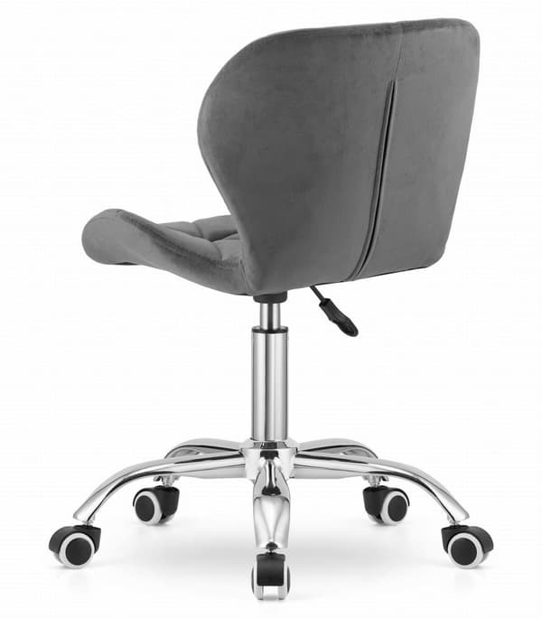 Työtuoli AVOLA - ergonominen - sametti - harmaa