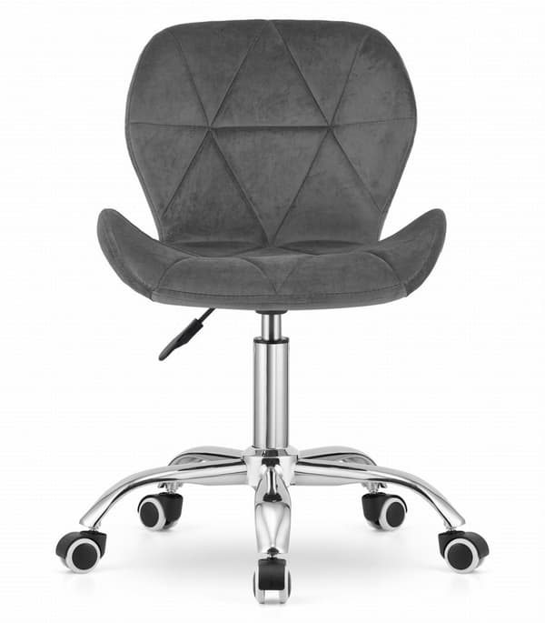 Työtuoli AVOLA - ergonominen - sametti - harmaa