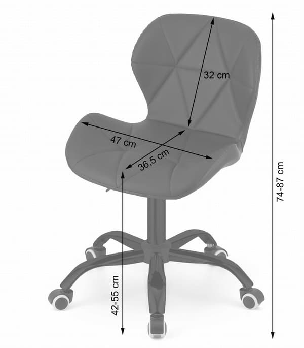 Työtuoli NOTO - ergonominen - eko-nahka - musta