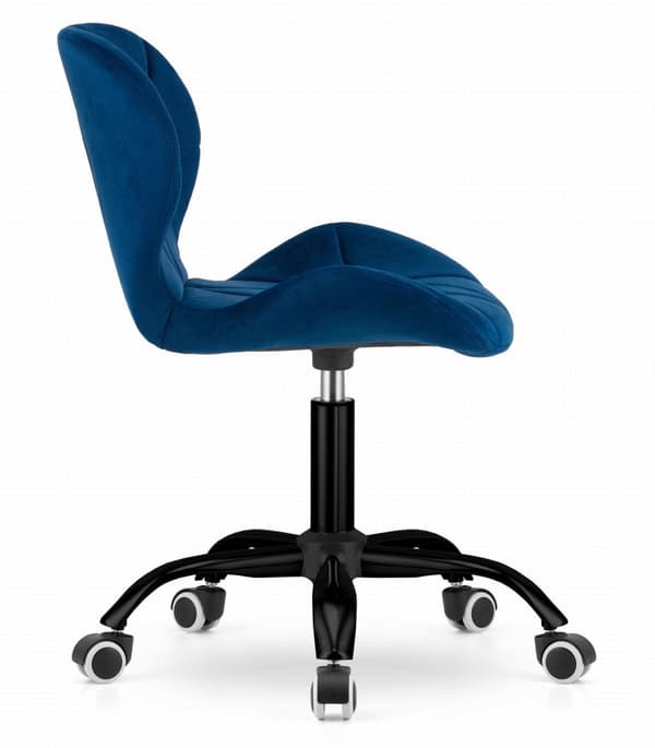 Kontorstol NOTO - ergonomisk - fløjl - blå