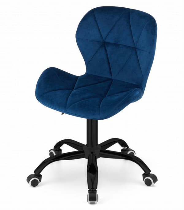 Kontorstol NOTO - ergonomisk - fløjl - blå