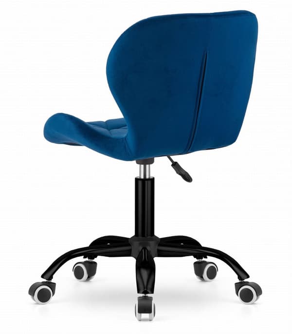 Kontorstol NOTO - ergonomisk - fløjl - blå