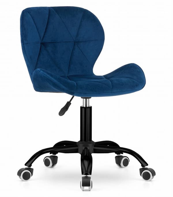 Kontorstol NOTO - ergonomisk - fløjl - blå