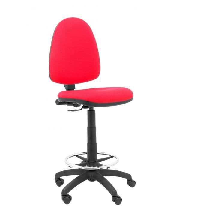Ergonomisk pall med permanent kontaktmekanism justerbar i höjdled och kromad fotstödsring - Sits och ryggstöd