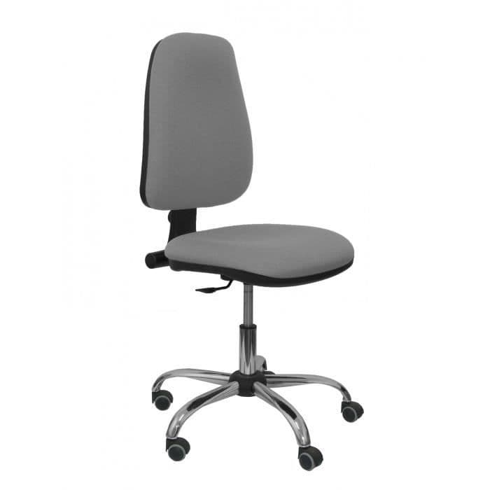 Ergonomisk kontorsstol med permanent kontaktmekanism och justerbar i höjdled Stol och tyg klädd i grått tyg BALI