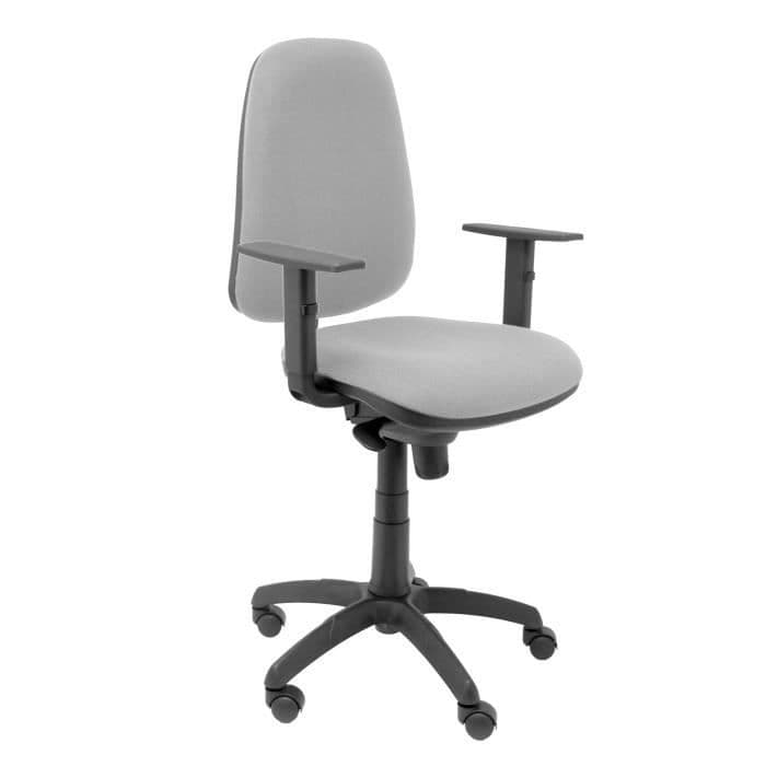 Ergonomisk kontorsstol med synkromekanism och justerbar i höjdled - Sits och tyg klädd i BALI grått tyg (ARMS