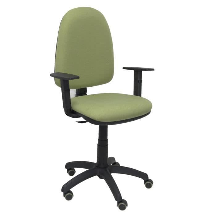 Ergonomisk kontorsstol med höjdjusterbar permanent kontaktmekanism och parketthjul - Sits och ryggstöd