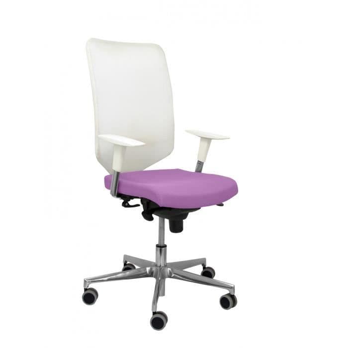 Modell 16SBBALI82 Negra Ergonomisk kontorsstol med synkronmekanism och justerbar i höjdled Vitt nätryggstöd
